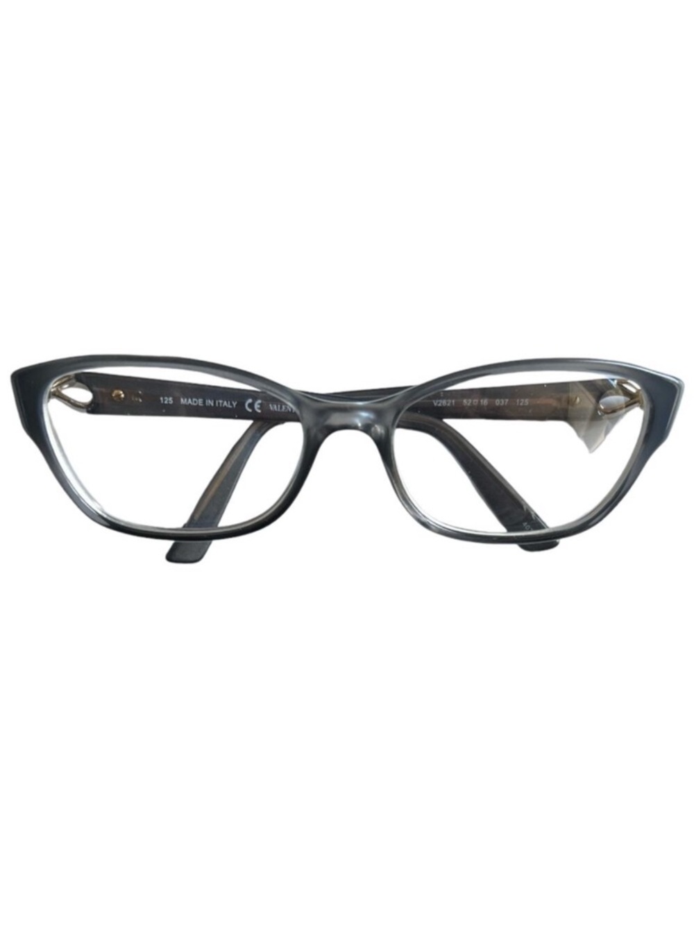 VALENTINO V2621 51-16-125 Blue Gray Eyeglasses Frames/ Silver Hardware